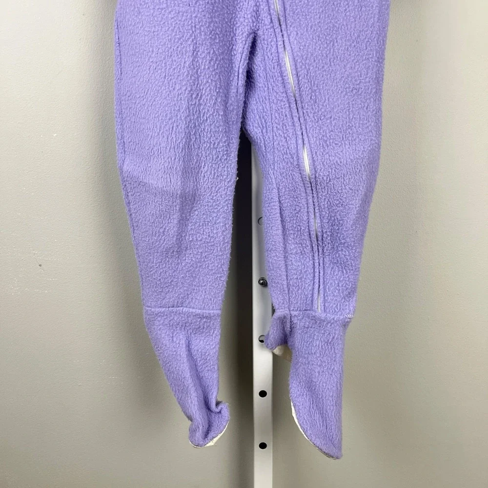 Vintage‎ Dr. Denton Footy Pajamas Girls Size 4 Purple Rainbow Bear One Piece PJs